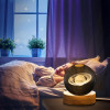 WILDSTICH® 3D Moon Crystal Ball Planet Crystal Ball Night Light with Warm White Dimmable LED Wooden Base - Decorative LED Lamp for Home, Office, Bedroom, and Gift Giving (Moon)