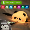 Sleeping Panda Night Light Touch Silicone Lamp | Rechargeable LED Bedside Animal for Children's Bedroom