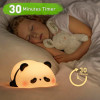 Sleeping Panda Night Light Touch Silicone Lamp | Rechargeable LED Bedside Animal for Children's Bedroom