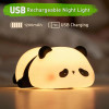 Sleeping Panda Night Light Touch Silicone Lamp | Rechargeable LED Bedside Animal for Children's Bedroom