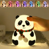 Sleeping Panda Night Light Touch Silicone Lamp | Rechargeable LED Bedside Animal for Children's Bedroom
