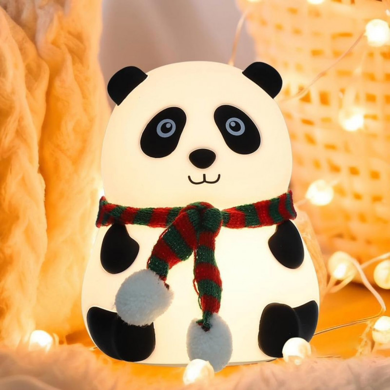 Sleeping Panda Night Light Touch Silicone Lamp | Rechargeable LED Bedside Animal for Children's Bedroom Sleeping Panda Night Light Touch Silicone Lamp | Rechargeable LED Bedside Animal for Children's Bedroom