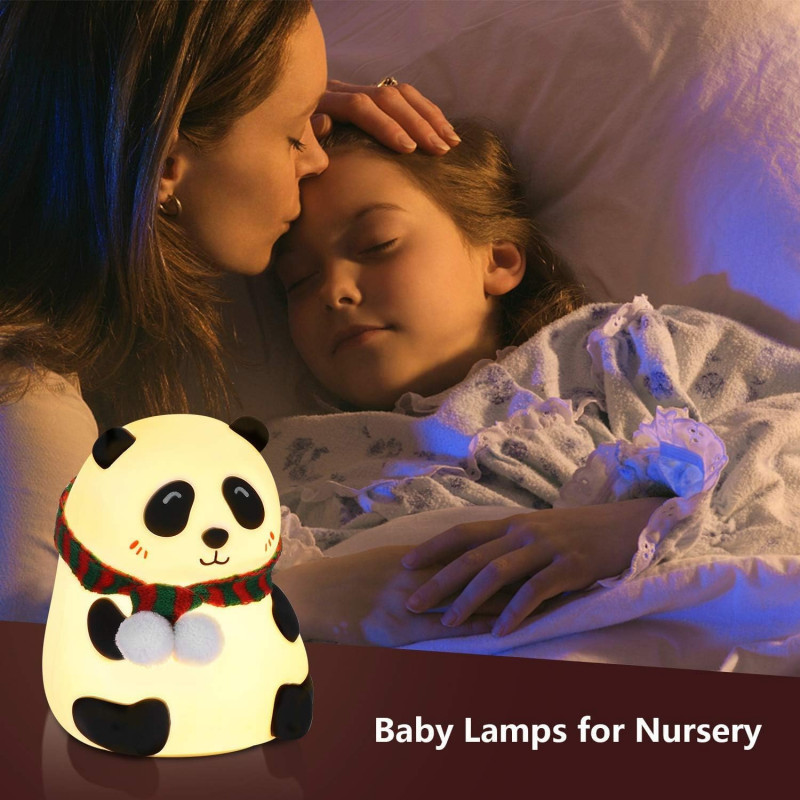 Sleeping Panda Night Light Touch Silicone Lamp | Rechargeable LED Bedside Animal for Children's Bedroom Sleeping Panda Night Light Touch Silicone Lamp | Rechargeable LED Bedside Animal for Children's Bedroom