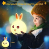 Sleeping Panda Night Light Touch Silicone Lamp | Rechargeable LED Bedside Animal for Children's Bedroom