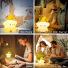 Sleeping Panda Night Light Touch Silicone Lamp | Rechargeable LED Bedside Animal for Children's Bedroom