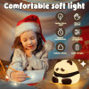 Sleeping Panda Night Light Touch Silicone Lamp | Rechargeable LED Bedside Animal for Children's Bedroom