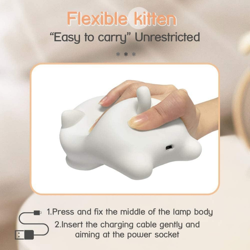 Sleeping Panda Night Light Touch Silicone Lamp | Rechargeable LED Bedside Animal for Children's Bedroom Sleeping Panda Night Light Touch Silicone Lamp | Rechargeable LED Bedside Animal for Children's Bedroom