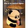 Sleeping Panda Night Light Touch Silicone Lamp | Rechargeable LED Bedside Animal for Children's Bedroom