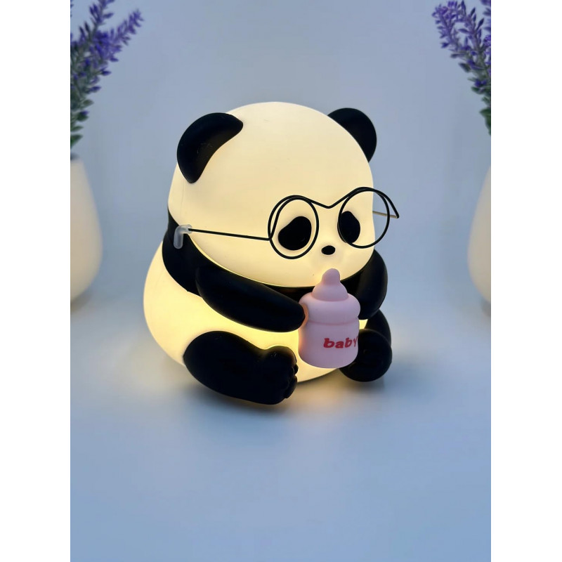 Sleeping Panda Night Light Touch Silicone Lamp | Rechargeable LED Bedside Animal for Children's Bedroom Sleeping Panda Night Light Touch Silicone Lamp | Rechargeable LED Bedside Animal for Children's Bedroom
