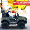 4x4 Electric Jeep for 1-8Y Kid | Mobile App Control - Army Green