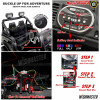 4x4 Electric Jeep for 1-8Y Kid | Mobile App Control - Army Green
