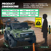 4x4 Electric Jeep for 1-8Y Kid | Mobile App Control - Army Green