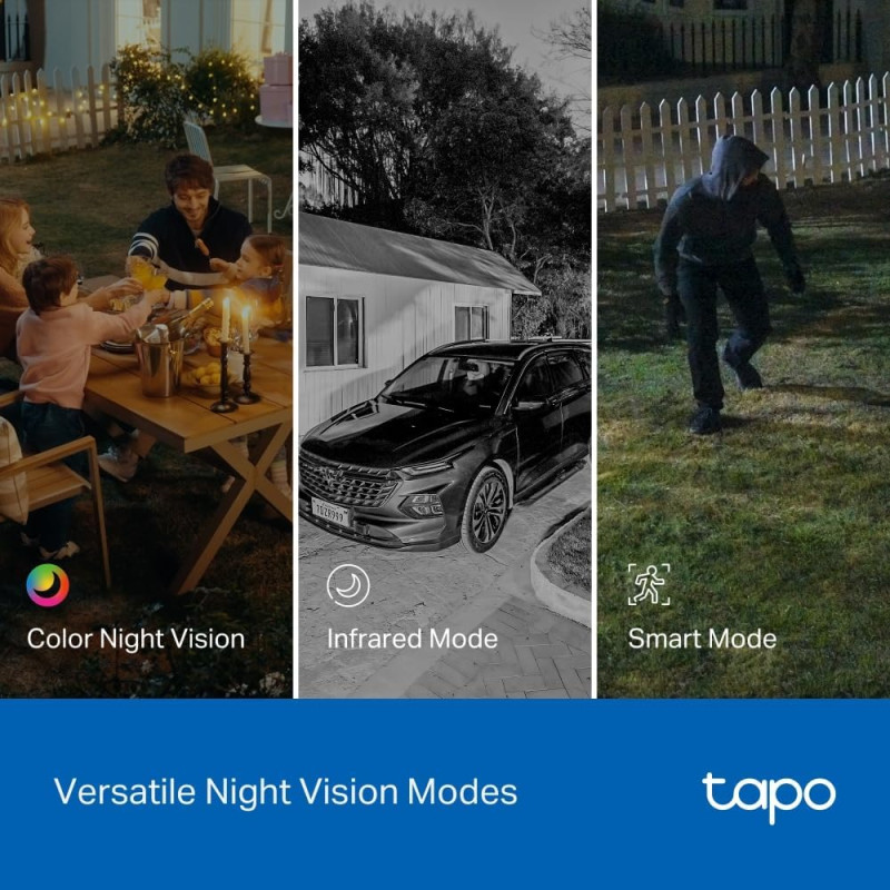 TP-Link Tapo C206 HybridCam 360 degree 1080p Pan/Tilt Security Camera | Indoor/Outdoor Surveillance with Alexa | Free Person/Baby Cry Detect & Motion Track | Color Night Vision, SD/Cloud Storage