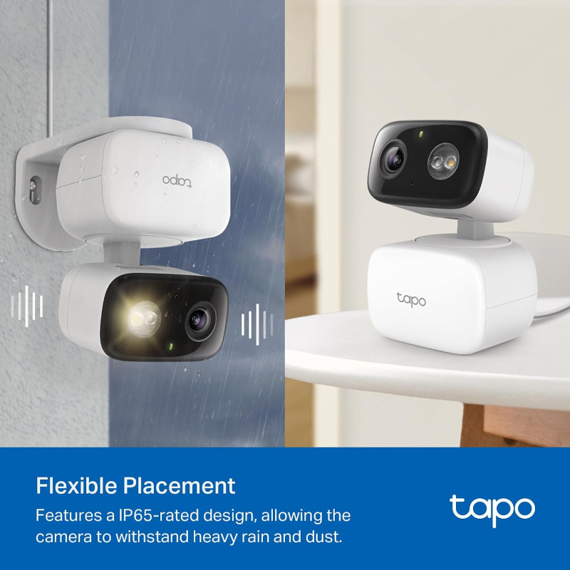 TP-Link Tapo C206 HybridCam 360 degree 1080p Pan/Tilt Security Camera | Indoor/Outdoor Surveillance with Alexa | Free Person/Baby Cry Detect & Motion Track | Color Night Vision, SD/Cloud Storage