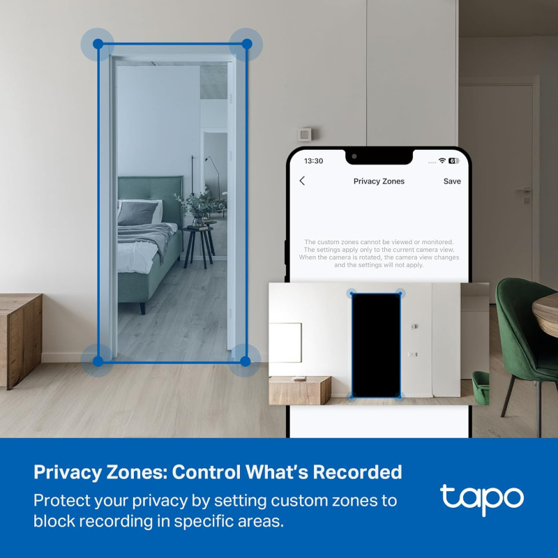 TP-Link Tapo C260 4K Pan/Tilt Indoor Wired Security Camera | 360 degree AI Motion Tracking | Baby Monitor CCTV, Pet\Person Detection | Face Recognition | Supports SD Card