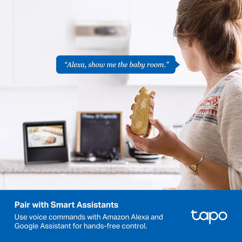 TP-Link Tapo C260 4K Pan/Tilt Indoor Wired Security Camera | 360 degree AI Motion Tracking | Baby Monitor CCTV, Pet\Person Detection | Face Recognition | Supports SD Card