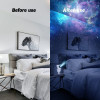 KMJSA |3D Galaxy Crystal Ball Night Lamp|Creative Engraved Night Light|USB Power LED Wooden Base Crystal for Home Decoration Birthday Gift for Teens|Boys, Girls(Warm White) (Saturn-1)