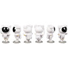 KMJSA |3D Galaxy Crystal Ball Night Lamp|Creative Engraved Night Light|USB Power LED Wooden Base Crystal for Home Decoration Birthday Gift for Teens|Boys, Girls(Warm White) (Saturn-1)