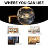 KMJSA |3D Galaxy Crystal Ball Night Lamp|Creative Engraved Night Light|USB Power LED Wooden Base Crystal for Home Decoration Birthday Gift for Teens|Boys, Girls(Warm White) (Saturn-1)
