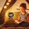 KMJSA |3D Galaxy Crystal Ball Night Lamp|Creative Engraved Night Light|USB Power LED Wooden Base Crystal for Home Decoration Birthday Gift for Teens|Boys, Girls(Warm White) (Saturn-1)