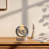 KMJSA |3D Galaxy Crystal Ball Night Lamp|Creative Engraved Night Light|USB Power LED Wooden Base Crystal for Home Decoration Birthday Gift for Teens|Boys, Girls(Warm White) (Saturn-1)