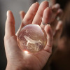 KMJSA |3D Galaxy Crystal Ball Night Lamp|Creative Engraved Night Light|USB Power LED Wooden Base Crystal for Home Decoration Birthday Gift for Teens|Boys, Girls(Warm White) (Saturn-1)