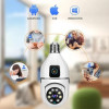 Smars Dual Lens HD WiFi Bulb Holder Camera 5+5 MP Combo | Motion Alert