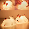 Silicone Bunny Lamp | Rabbit Night Light for Kids | 3 Brightness Modes, Rechargeable, BPA-Free