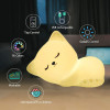 Baby Cat Night Light Lamp for Girls Bedroom | Tap Control Silicone LED | Color Changing, Dimmable, Rechargeable