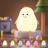 Night Light for Kids | Cute Silicone Pear Lamp for Baby, Toddler, Boys & Girls Bedroom