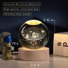 Novo Baby 3D Crystal Lamp Crystal Ball Night Light for Baby with Wooden Base | LED USB Powered Ball | Solar Light Lamp | Birthday Gift for Friend, Home & Office Décor for Activity & Play Time (Solar)