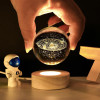 Novo Baby 3D Crystal Lamp Crystal Ball Night Light for Baby with Wooden Base | LED USB Powered Ball | Solar Light Lamp | Birthday Gift for Friend, Home & Office Décor for Activity & Play Time (Solar)