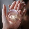 Novo Baby 3D Crystal Lamp Crystal Ball Night Light for Baby with Wooden Base | LED USB Powered Ball | Solar Light Lamp | Birthday Gift for Friend, Home & Office Décor for Activity & Play Time (Solar)