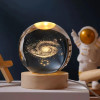 Novo Baby 3D Crystal Lamp Crystal Ball Night Light for Baby with Wooden Base | LED USB Powered Ball | Solar Light Lamp | Birthday Gift for Friend, Home & Office Décor for Activity & Play Time (Solar)