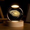 Novo Baby 3D Crystal Lamp Crystal Ball Night Light for Baby with Wooden Base | LED USB Powered Ball | Solar Light Lamp | Birthday Gift for Friend, Home & Office Décor for Activity & Play Time (Solar)