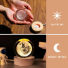 Novo Baby 3D Crystal Lamp Crystal Ball Night Light for Baby with Wooden Base | LED USB Powered Ball | Solar Light Lamp | Birthday Gift for Friend, Home & Office Décor for Activity & Play Time (Solar)