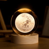 Novo Baby 3D Crystal Lamp Crystal Ball Night Light for Baby with Wooden Base | LED USB Powered Ball | Solar Light Lamp | Birthday Gift for Friend, Home & Office Décor for Activity & Play Time (Solar)