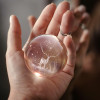 Novo Baby 3D Crystal Lamp Crystal Ball Night Light for Baby with Wooden Base | LED USB Powered Ball | Solar Light Lamp | Birthday Gift for Friend, Home & Office Décor for Activity & Play Time (Solar)