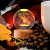Novo Baby 3D Crystal Lamp Crystal Ball Night Light for Baby with Wooden Base | LED USB Powered Ball | Solar Light Lamp | Birthday Gift for Friend, Home & Office Décor for Activity & Play Time (Solar)