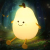 Pear Silicone Night Light - Rechargeable Silicone LED Lamp | Kids Bedroom Decor | Touch Control