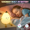 Pear Silicone Night Light - Rechargeable Silicone LED Lamp | Kids Bedroom Decor | Touch Control
