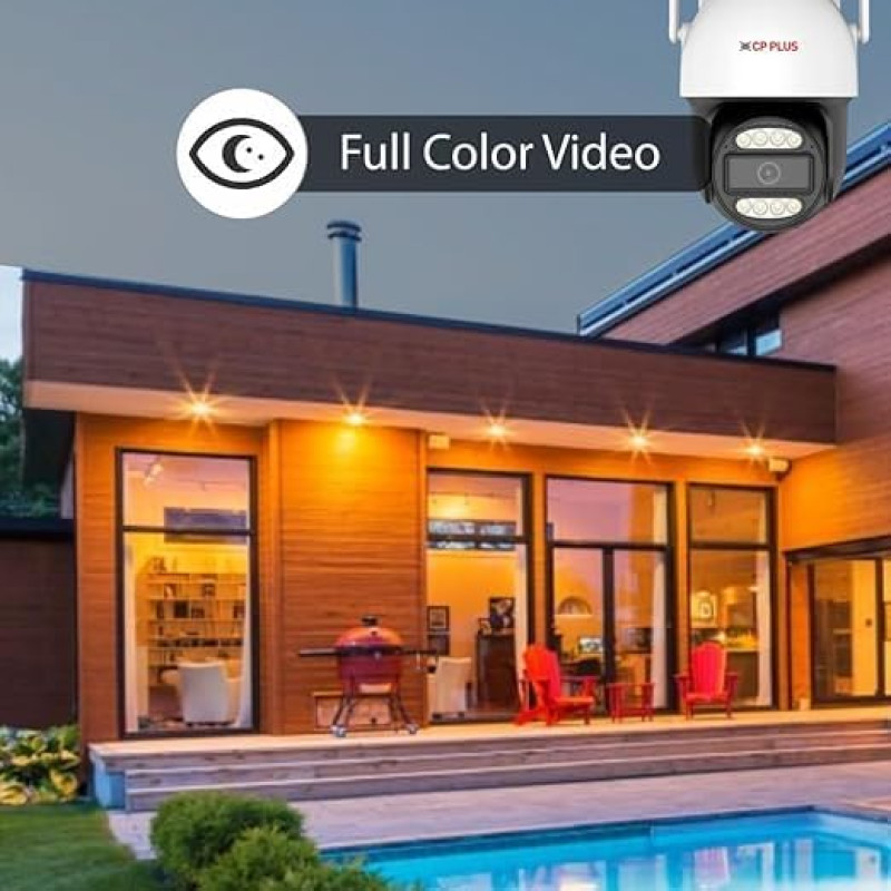 CP PLUS WI-FI CCTV Camera 3MP | 360 degree View | Colour Night Vision | Built in Mice & Speaker | 2-Way Talk | Motion Tracking | IR Distance 25 Mtr SD Card Support Upto 256GB - EZ-S31