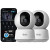 Qubo 2K Smart 360° 3MP Wi-Fi Security CCTV Camera | Indoor CCTV Cam for Home | AI Detection | Color Night Vision | SD&Cloud Storage (Pack of 2)