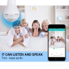 DDLC 4MP WiFi Bulb Smart CCTV Camera | 360 degree HD Panoramic View | Night Vision | Motion Detection | Two-Way Audio | Wireless WiFi Bulb Cam for Home Indoor | Mobile App V380 Pro