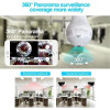 DDLC 4MP WiFi Bulb Smart CCTV Camera | 360 degree HD Panoramic View | Night Vision | Motion Detection | Two-Way Audio | Wireless WiFi Bulb Cam for Home Indoor | Mobile App V380 Pro