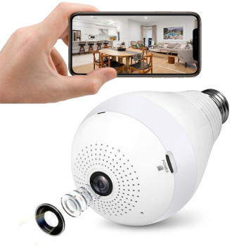 DDLC 4MP WiFi Light Bulb Indoor Camera for Home | 360 degree View | Smart LED Wireless Light Socket | Motion Detection & Mobile App V380 Pro