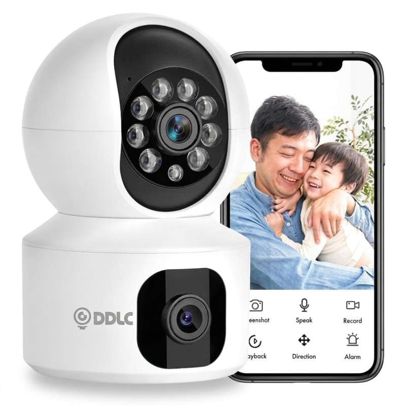 4MP/8MP Smart WiFi Light Bulb Camera | Dual Lens FHD | Night Vision