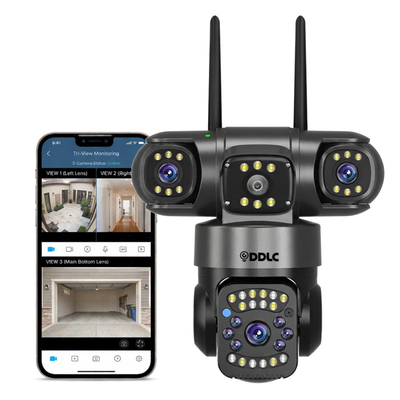 4MP/8MP Smart WiFi Light Bulb Camera | Dual Lens FHD | Night Vision