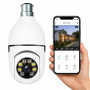 Guard Well 3MP WiFi Light Bulb CCTV Camera for Home | 360 degree View | Full HD | Night Vision | Motion Alert | Two Way Audio | Wireless Light Camera with Mobile App V380 Pro
