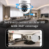 IFITech HD WiFi Home Security Smart CCTV Camera | 360 degree Indoor Bulb Cam | 256GB SD Card Support (Not Included) | Perfect for Home, Office